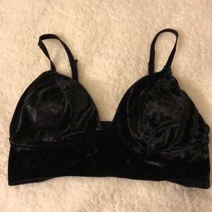 Velvet bralette size large